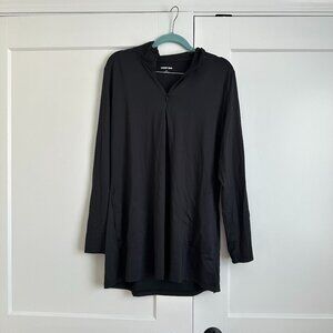 Lands End Bathing Suit Coverup Dress - Black - Large